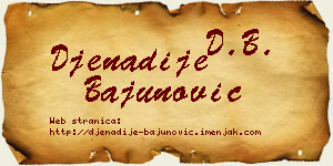 Đenadije Bajunović vizit kartica
